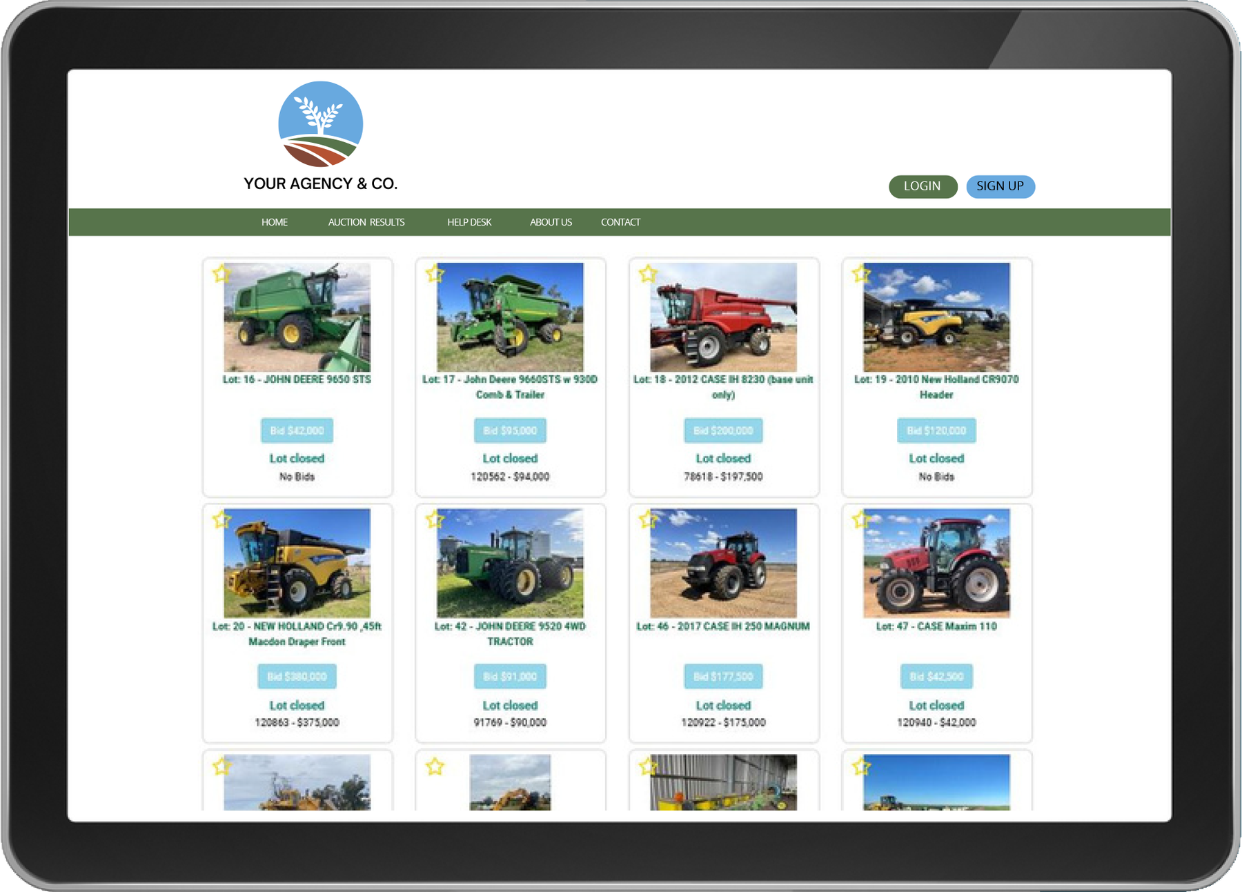 Timed online auction platform