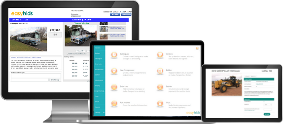 The complete EasyBids package across devices